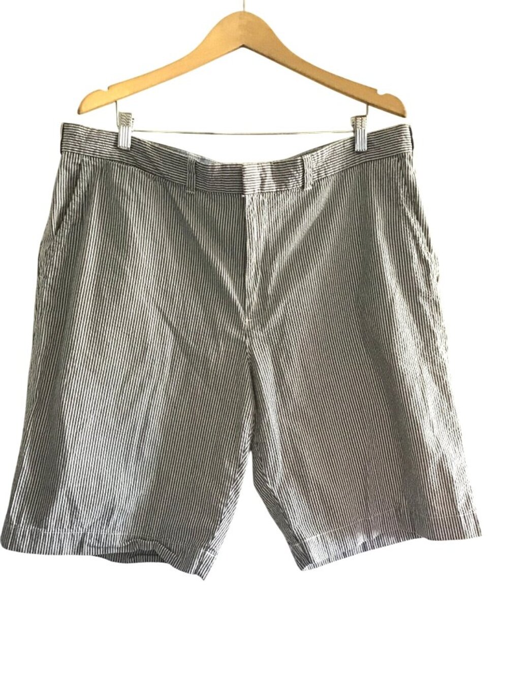 TOMMY HILFIGER- MENS BLUE/WHITE STRIPE CHINO SHORTS SIZE WAIST 40